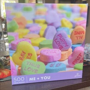 Galison 500 Piece Puzzle - Colorful Candy Hearts